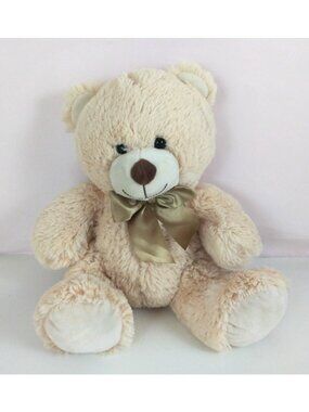 Hug Fun Beige Cream Teddy Bear Super Soft 15" Plush